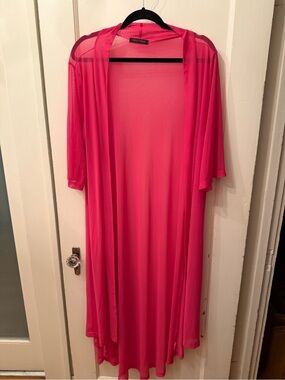 Crazy Train Sheer Hot Pink Duster